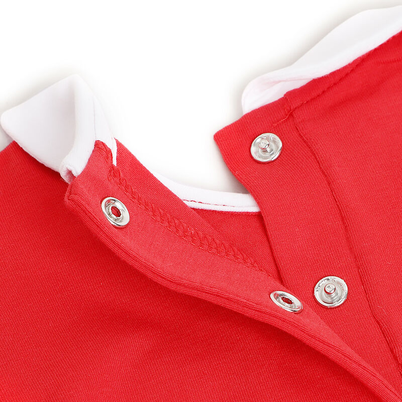 Girls Medium Red Applique Short Sleeve Top image number 3